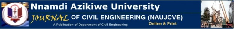 Nnamdi Azikiwe University Journal of Civil Engineering